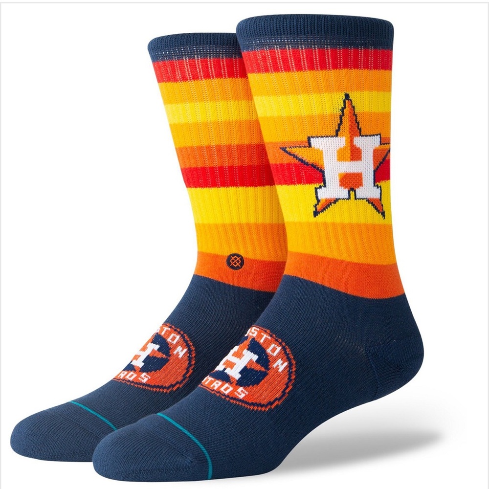 Houston Astros Rainbow Crew Socks L nwt!!!